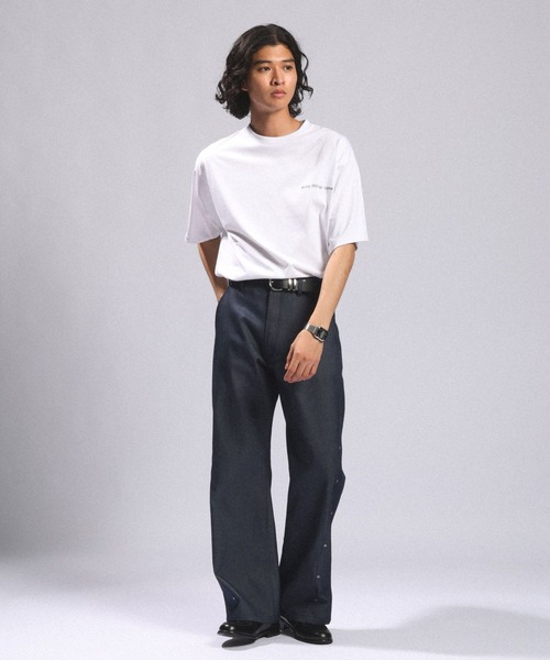 RAGEBLUE（レイジブルー）の「CURVE SEAM RIVET FLARE SLACKS/カーブシームリベットフレアパンツ（スラックス・メンズ・ネイビー/ブラック・LARGE/MEDIUM）」の4枚目の写真