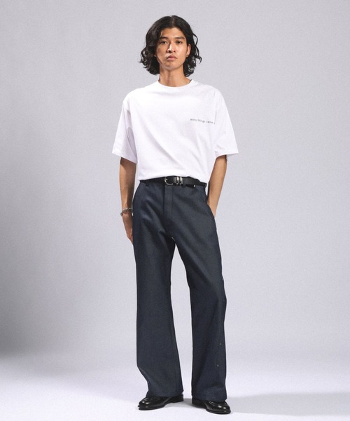 RAGEBLUE（レイジブルー）の「CURVE SEAM RIVET FLARE SLACKS/カーブシームリベットフレアパンツ（スラックス・メンズ・ネイビー/ブラック・LARGE/MEDIUM）」の5枚目の写真