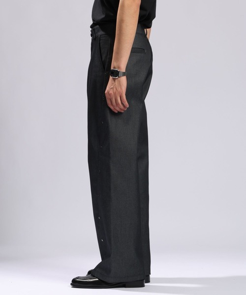 RAGEBLUE（レイジブルー）の「CURVE SEAM RIVET FLARE SLACKS/カーブシームリベットフレアパンツ（スラックス・メンズ・ネイビー/ブラック・LARGE/MEDIUM）」の13枚目の写真