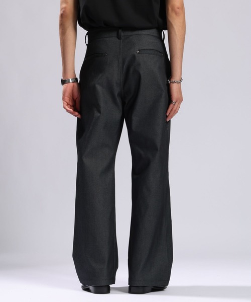 RAGEBLUE（レイジブルー）の「CURVE SEAM RIVET FLARE SLACKS/カーブシームリベットフレアパンツ（スラックス・メンズ・ネイビー/ブラック・LARGE/MEDIUM）」の14枚目の写真