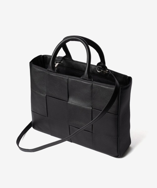 GUIONNET(ギオネ)の「GUIONNET TILE 4BY3 SHOULDER BAG ギオネ タイルフォーバイスリー 2WAY ショルダーバッグ(ハンドバッグ・レディース・ブラック・FREE)」の4枚目の写真
