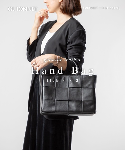 GUIONNET(ギオネ)の「GUIONNET TILE 4BY3 SHOULDER BAG ギオネ タイルフォーバイスリー 2WAY ショルダーバッグ(ハンドバッグ・レディース・ブラック・FREE)」の16枚目の写真