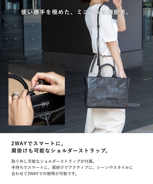 GUIONNET(ギオネ)の「GUIONNET TILE 4BY3 SHOULDER BAG ギオネ タイルフォーバイスリー 2WAY ショルダーバッグ(ハンドバッグ・レディース・ブラック・FREE)」の19枚目の写真