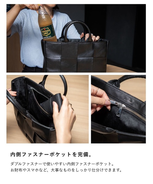 GUIONNET(ギオネ)の「GUIONNET TILE 4BY3 SHOULDER BAG ギオネ タイルフォーバイスリー 2WAY ショルダーバッグ(ハンドバッグ・レディース・ブラック・FREE)」の21枚目の写真