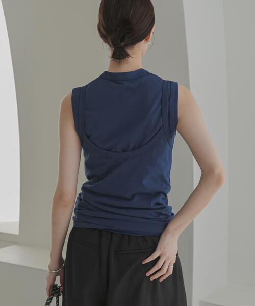 URBAN RESEARCH(アーバンリサーチ)の「onit AMERICAN DRY COTTON T-SHIRTS(タンクトップ・レディース・チャコールグレー/ブルー/ホワイト・2)」の13枚目の写真