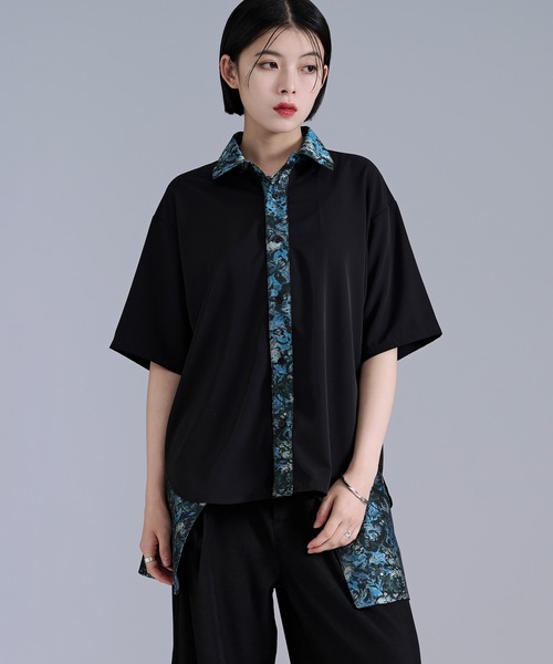 Ellno Loset(エルノロゼット)の「ニュアンスジャガードクレリックシャツ/SETUP対応(シャツ/ブラウス・メンズ・ブルーグレー/オフホワイト/ブラック・SMALL/MEDIUM/LARGE)」の17枚目の写真