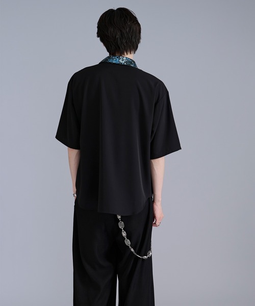 Ellno Loset(エルノロゼット)の「ニュアンスジャガードクレリックシャツ/SETUP対応(シャツ/ブラウス・メンズ・ブルーグレー/オフホワイト/ブラック・SMALL/MEDIUM/LARGE)」の11枚目の写真