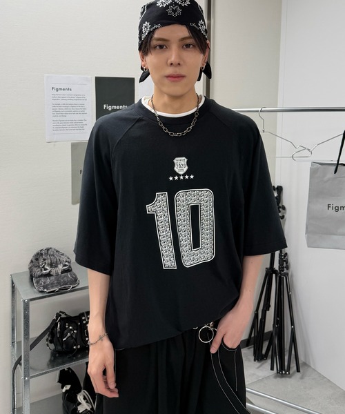 Figments(フィグメンツ)の「ナンバリングフェードビッグTシャツ(Tシャツ/カットソー・レディース・ホワイト/ブラック・FREE)」の17枚目の写真