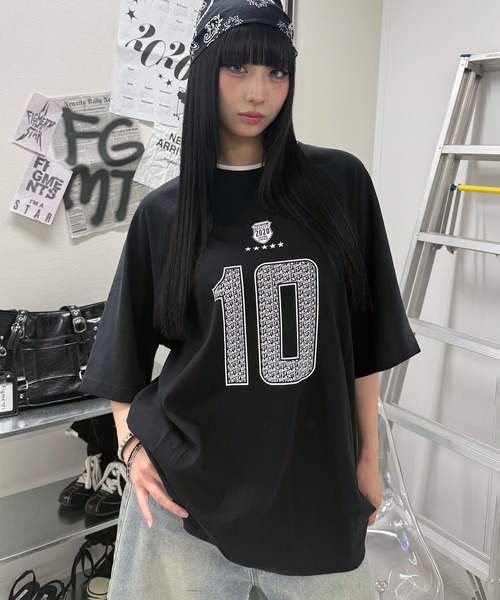 Figments(フィグメンツ)の「ナンバリングフェードビッグTシャツ(Tシャツ/カットソー・レディース・ホワイト/ブラック・FREE)」の14枚目の写真