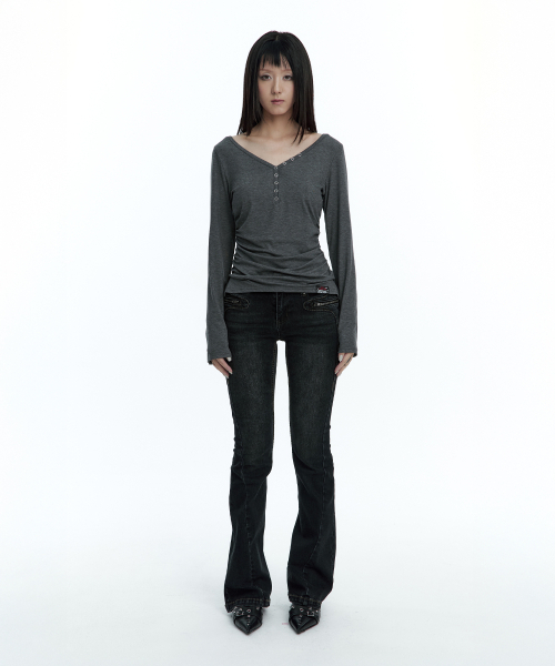ROUGHNECK（ラフネック）の「Bold Stich BootCut Denim Black（デニムパンツ・レディース・その他・MEDIUM/SMALL）」の6枚目の写真