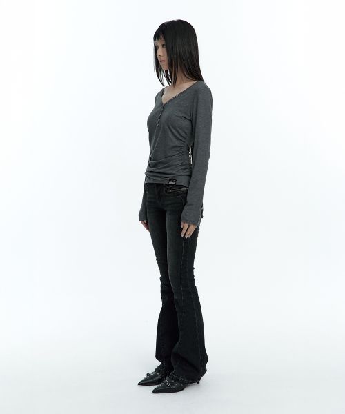 ROUGHNECK（ラフネック）の「Bold Stich BootCut Denim Black（デニムパンツ・レディース・その他・MEDIUM/SMALL）」の7枚目の写真