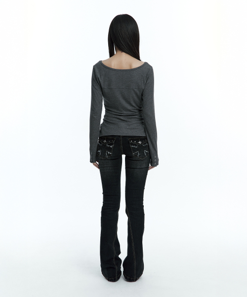 ROUGHNECK（ラフネック）の「Bold Stich BootCut Denim Black（デニムパンツ・レディース・その他・MEDIUM/SMALL）」の8枚目の写真