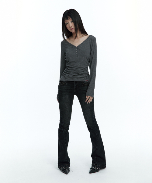 ROUGHNECK（ラフネック）の「Bold Stich BootCut Denim Black（デニムパンツ・レディース・その他・MEDIUM/SMALL）」の9枚目の写真
