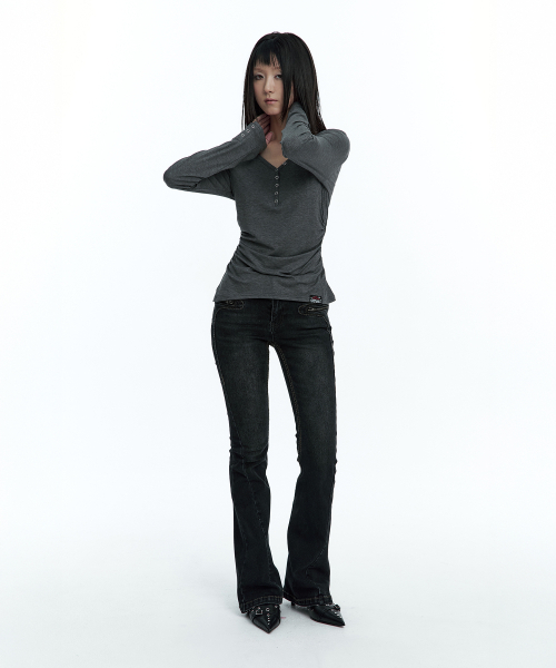 ROUGHNECK（ラフネック）の「Bold Stich BootCut Denim Black（デニムパンツ・レディース・その他・MEDIUM/SMALL）」の11枚目の写真