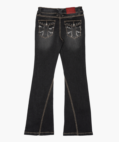 ROUGHNECK（ラフネック）の「Bold Stich BootCut Denim Black（デニムパンツ・レディース・その他・MEDIUM/SMALL）」の3枚目の写真
