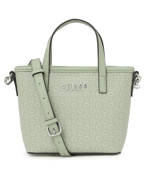 Guess(ゲス)の「KEIRA Mini Tote ミニトート ショルダーバッグ(ショルダーバッグ・レディース・ホワイト/ダークグレー/ライトグリーン・ONE SIZE)」の3枚目の写真