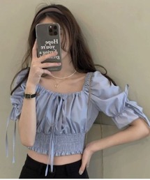 Ribbon Shirring Blouse / リボンシャーリングブラウス