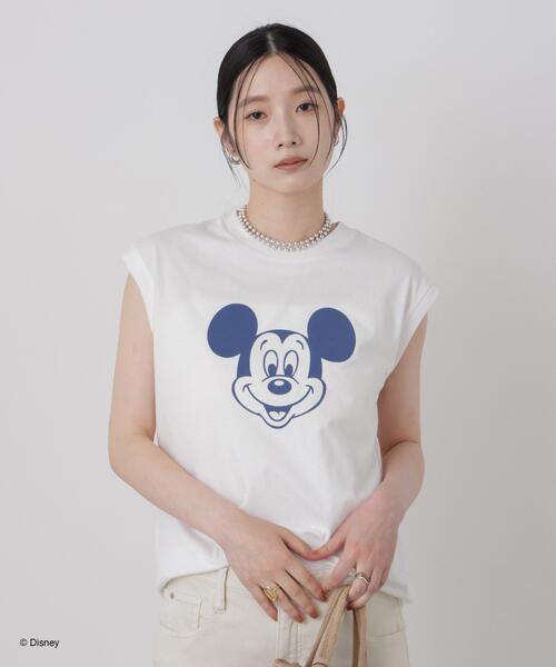 GOOD ROCK SPEED(グッドロックスピード)の「GOOD ROCK SPEED/ Mickey /French sleeve shirts(Tシャツ/カットソー・レディース・ホワイト/ブラック・FREE)」の5枚目の写真