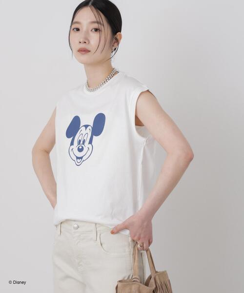 GOOD ROCK SPEED(グッドロックスピード)の「GOOD ROCK SPEED/ Mickey /French sleeve shirts(Tシャツ/カットソー・レディース・ホワイト/ブラック・FREE)」の4枚目の写真