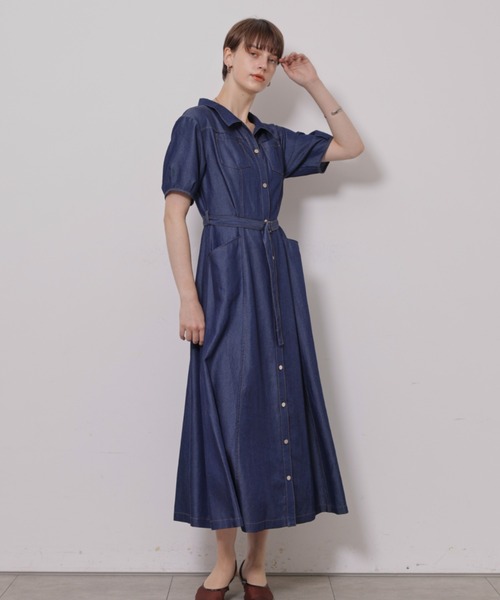 CADUNE(カデュネ)の「デニムワンピース(ワンピース・レディース・ネイビー・36/38)」の1枚目の写真