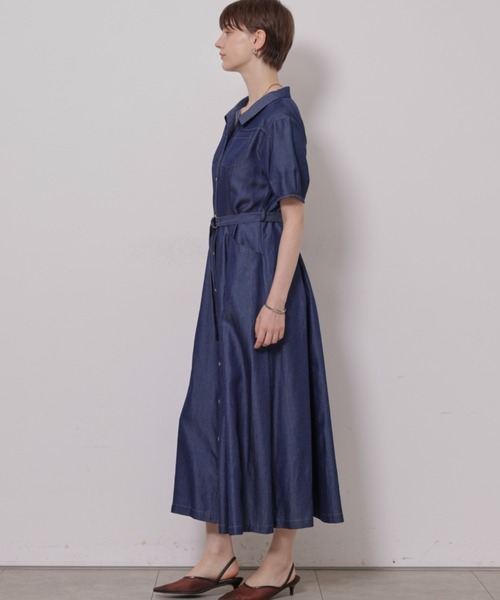 CADUNE(カデュネ)の「デニムワンピース(ワンピース・レディース・ネイビー・36/38)」の4枚目の写真