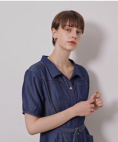 CADUNE(カデュネ)の「デニムワンピース(ワンピース・レディース・ネイビー・36/38)」の6枚目の写真