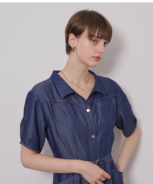 CADUNE(カデュネ)の「デニムワンピース(ワンピース・レディース・ネイビー・36/38)」の8枚目の写真