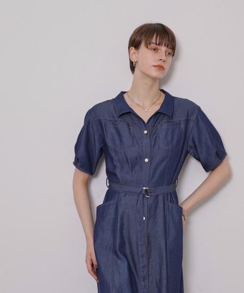 CADUNE(カデュネ)の「デニムワンピース(ワンピース・レディース・ネイビー・36/38)」の9枚目の写真