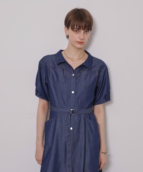 CADUNE(カデュネ)の「デニムワンピース(ワンピース・レディース・ネイビー・36/38)」の10枚目の写真