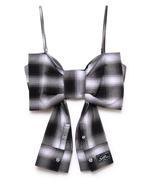 SORIN(ソリン )の「Shirt Sleeve Ribbon Bustier / シャツスリーブリボンビスチェ(その他トップス・レディース・ブラック/カーキ/サックスブルー/チェック・38)」の15枚目の写真