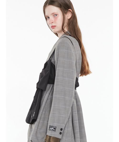 SORIN(ソリン )の「Shirt Sleeve Ribbon Bustier / シャツスリーブリボンビスチェ(その他トップス・レディース・ブラック/カーキ/サックスブルー/チェック・38)」の18枚目の写真