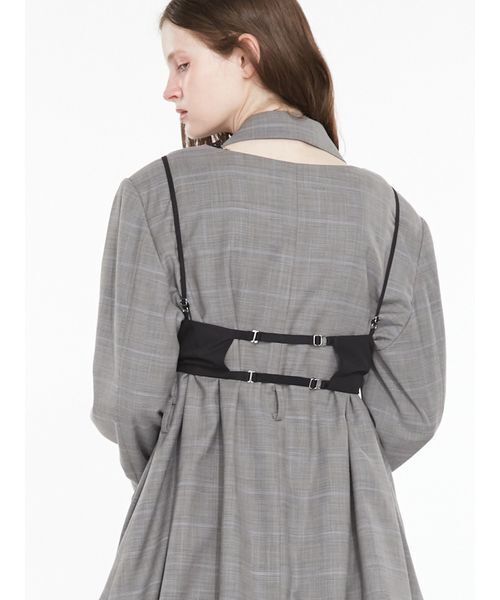 SORIN(ソリン )の「Shirt Sleeve Ribbon Bustier / シャツスリーブリボンビスチェ(その他トップス・レディース・ブラック/カーキ/サックスブルー/チェック・38)」の19枚目の写真