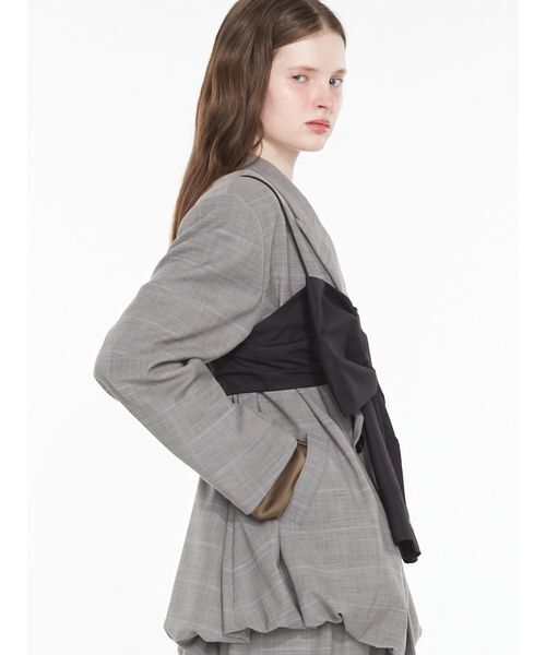SORIN(ソリン )の「Shirt Sleeve Ribbon Bustier / シャツスリーブリボンビスチェ(その他トップス・レディース・ブラック/カーキ/サックスブルー/チェック・38)」の20枚目の写真