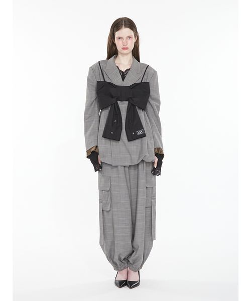 SORIN(ソリン )の「Shirt Sleeve Ribbon Bustier / シャツスリーブリボンビスチェ(その他トップス・レディース・ブラック/カーキ/サックスブルー/チェック・38)」の21枚目の写真