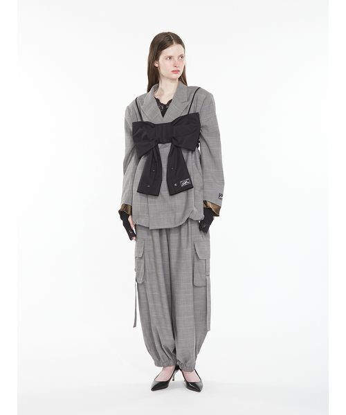 SORIN(ソリン )の「Shirt Sleeve Ribbon Bustier / シャツスリーブリボンビスチェ(その他トップス・レディース・ブラック/カーキ/サックスブルー/チェック・38)」の22枚目の写真