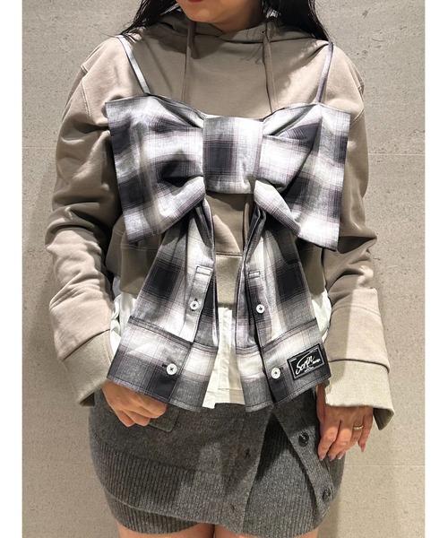 SORIN ダークグレー リボンビスチェ Shirt Sleeve Ribbon Bustier / シャツスリーブリボンビスチェ（その他