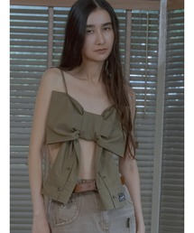 Shirt Sleeve Ribbon Bustier / シャツスリーブリボンビスチェ