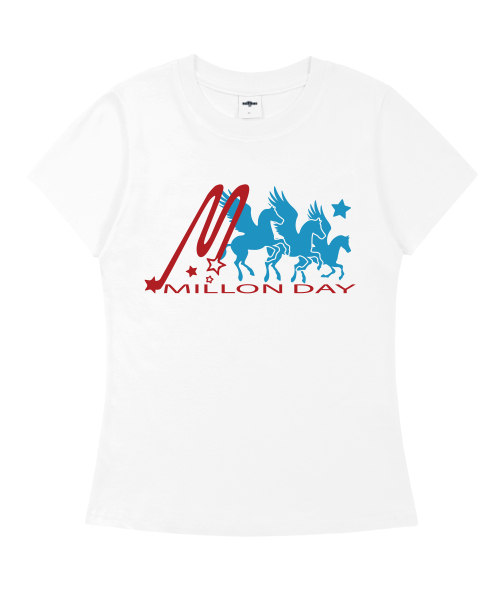 MILLION DAY(ミリオンデイ)の「スポーティMDスリムフィット半袖Tシャツ(Tシャツ/カットソー・レディース・ピンク/ホワイト・SMALL/MEDIUM/LARGE)」の3枚目の写真
