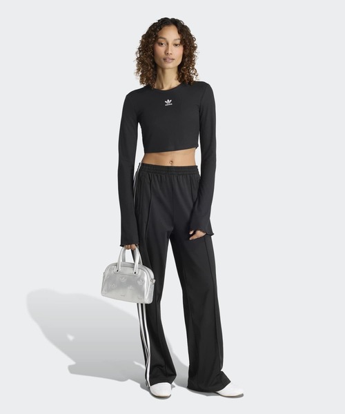 adidas(アディダス)の「エッセンシャルズ スカラップ エッジ長袖Tシャツ / ロンT / アディダスオリジナルス adidas Originals(Tシャツ/カットソー・レディース・ブラック・XX-LARGE/X-LARGE/X-SMALL/SMALL/MEDIUM/LARGE)」の4枚目の写真