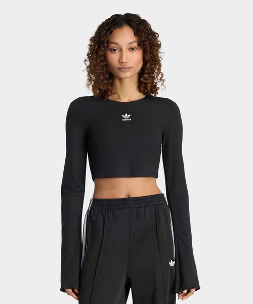 adidas(アディダス)の「エッセンシャルズ スカラップ エッジ長袖Tシャツ / ロンT / アディダスオリジナルス adidas Originals(Tシャツ/カットソー・レディース・ブラック・XX-LARGE/X-LARGE/X-SMALL/SMALL/MEDIUM/LARGE)」の7枚目の写真