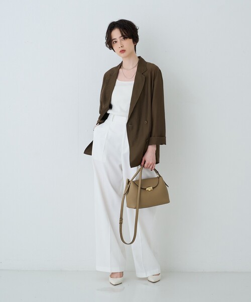 PUNTI.(プンティ)の「【PUNTI. / プンティ】レザーハンドルショルダーバッグ MAGNOLIA-HAND(ショルダーバッグ・レディース・ベージュ/ブラック・フリー)」の10枚目の写真