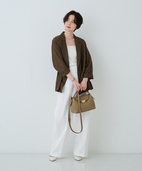 PUNTI.(プンティ)の「【PUNTI. / プンティ】レザーハンドルショルダーバッグ MAGNOLIA-HAND(ショルダーバッグ・レディース・ベージュ/ブラック・フリー)」の11枚目の写真