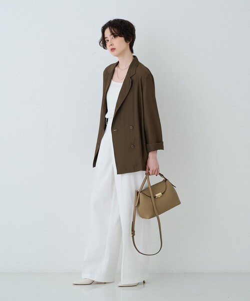 PUNTI.(プンティ)の「【PUNTI. / プンティ】レザーハンドルショルダーバッグ MAGNOLIA-HAND(ショルダーバッグ・レディース・ベージュ/ブラック・フリー)」の12枚目の写真