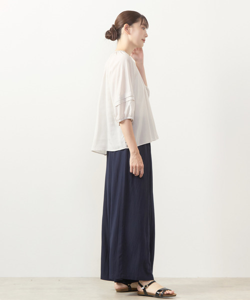 MELROSE claire(メルローズ クレール)の「【タックスリーブブラウス】(シャツ/ブラウス・レディース・グレイッシュベージュ/ライトブラウン/ブラック・FREE)」の10枚目の写真