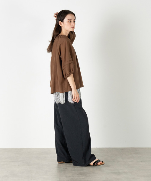 MELROSE claire(メルローズ クレール)の「【タックスリーブブラウス】(シャツ/ブラウス・レディース・グレイッシュベージュ/ライトブラウン/ブラック・FREE)」の21枚目の写真
