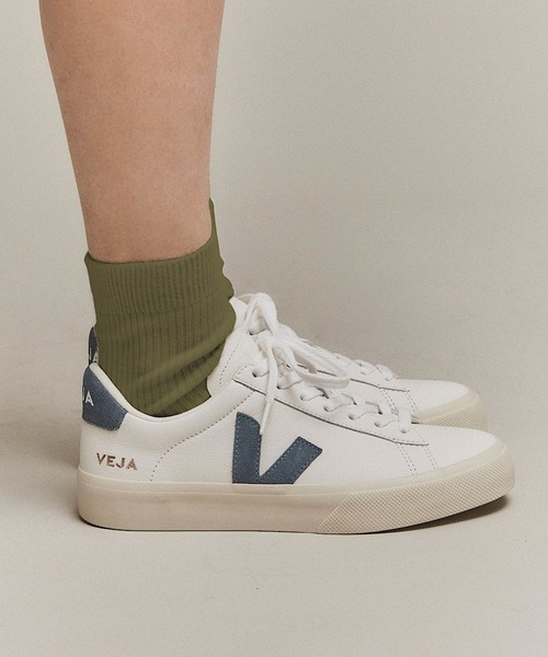 VEJA(ヴェジャ)の「VEJA Campo レザースニーカー(スニーカー・レディース・ホワイト×ブルー・41/26.5cm/42/27cm/43/28cm/36/22/37/23/38/24/39/25/40/25.5cm)」の4枚目の写真
