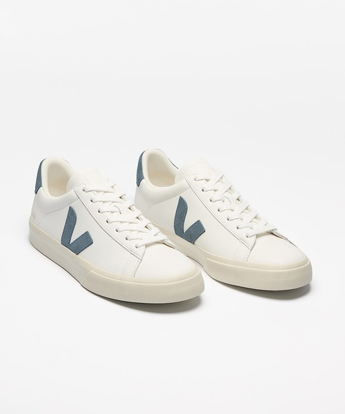VEJA(ヴェジャ)の「VEJA Campo レザースニーカー(スニーカー・レディース・ホワイト×ブルー・41/26.5cm/42/27cm/43/28cm/36/22/37/23/38/24/39/25/40/25.5cm)」の2枚目の写真