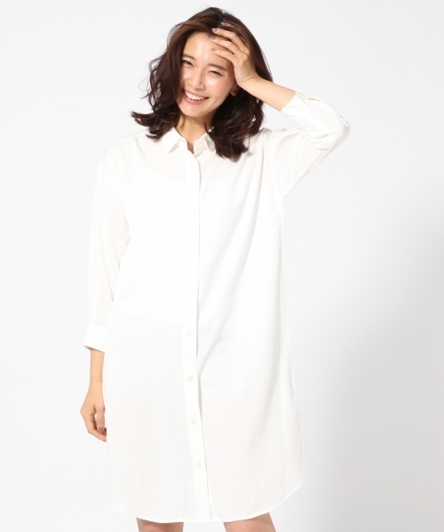 GLOBAL WORK(グローバルワーク)の「【セットアイテム】Vベスト*シャツワンピース/714222(ワンピース・レディース・グレー/ネイビー/ベージュ・MEDIUM/LARGE)」の8枚目の写真