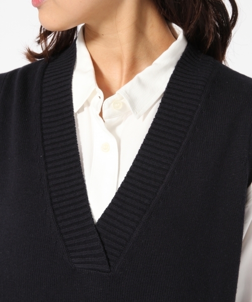 GLOBAL WORK(グローバルワーク)の「【セットアイテム】Vベスト*シャツワンピース/714222(ワンピース・レディース・グレー/ネイビー/ベージュ・MEDIUM/LARGE)」の11枚目の写真