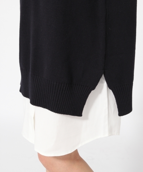 GLOBAL WORK(グローバルワーク)の「【セットアイテム】Vベスト*シャツワンピース/714222(ワンピース・レディース・グレー/ネイビー/ベージュ・MEDIUM/LARGE)」の4枚目の写真